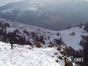 Julien en raquettes à neige - Vosges