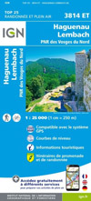 carte rando IGN TOP 25 3814ET - Vosges Alsace